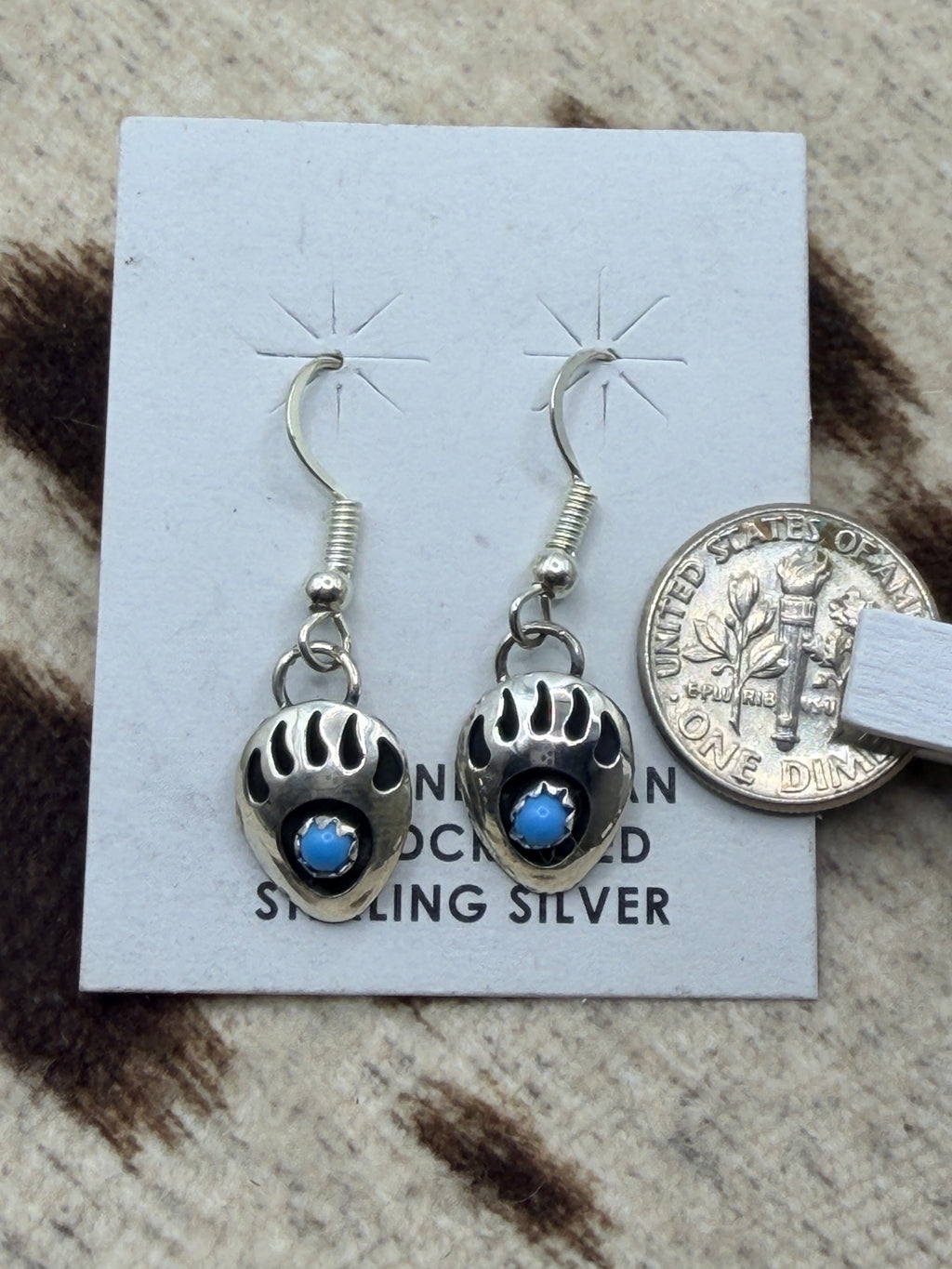 Dainty Sterling Silver Turquoise Earrings