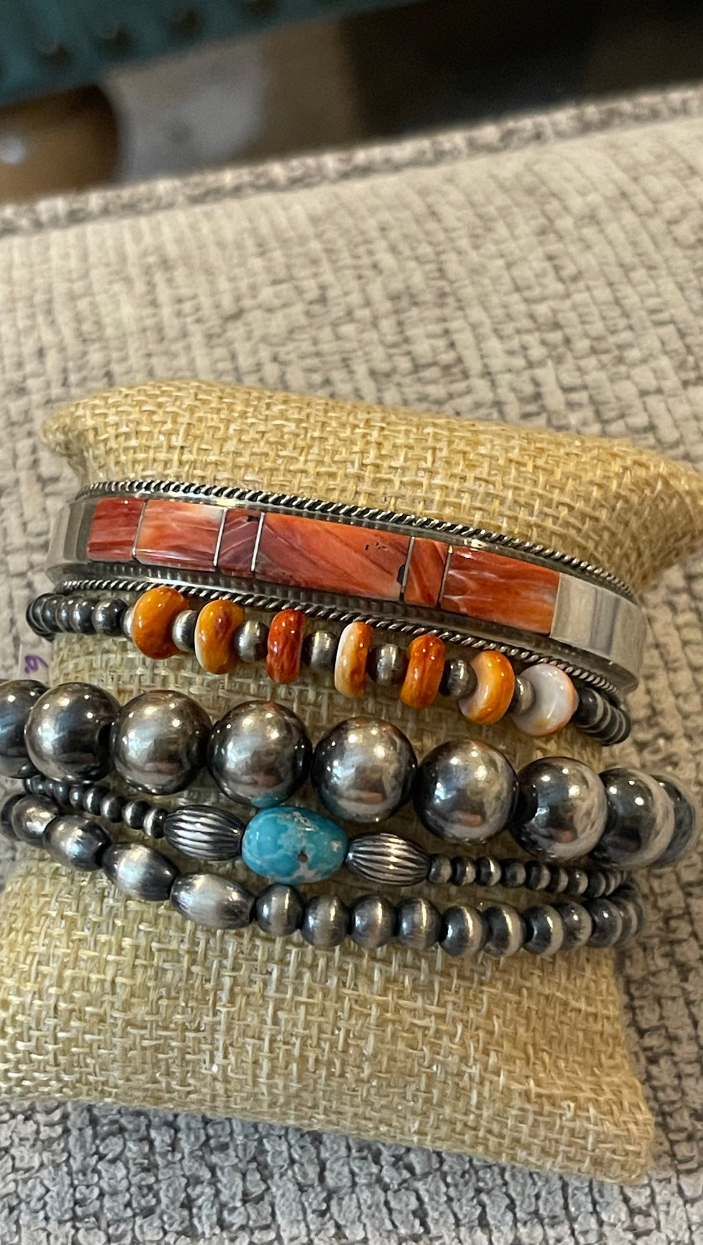 Francis Yazzie Spiny Orange Cuff size 6.75