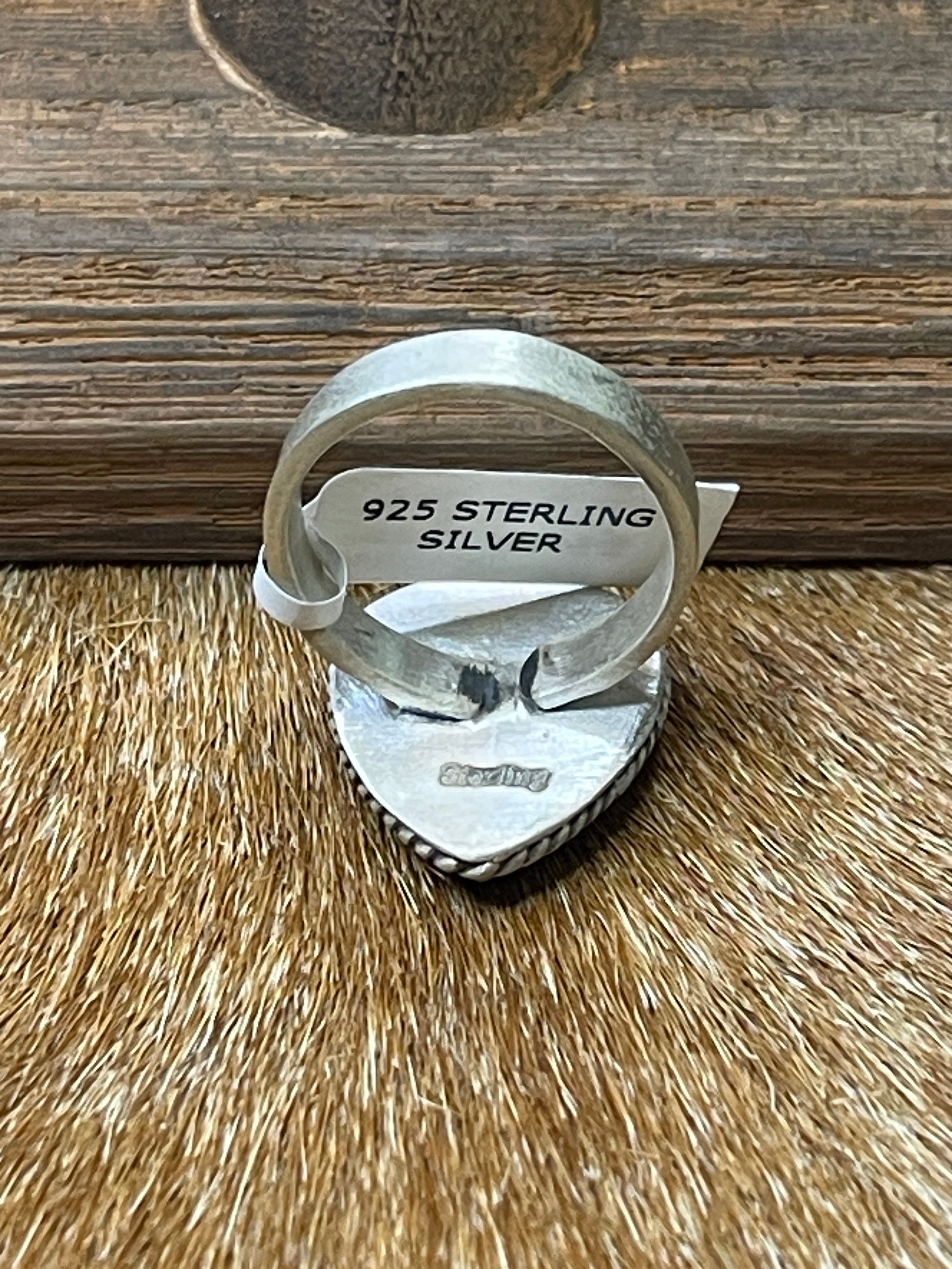 Sterling Opal Adjustable Ring