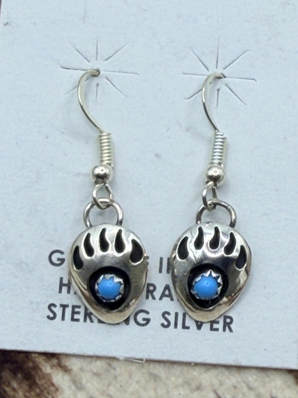 Dainty Sterling Silver Turquoise Earrings