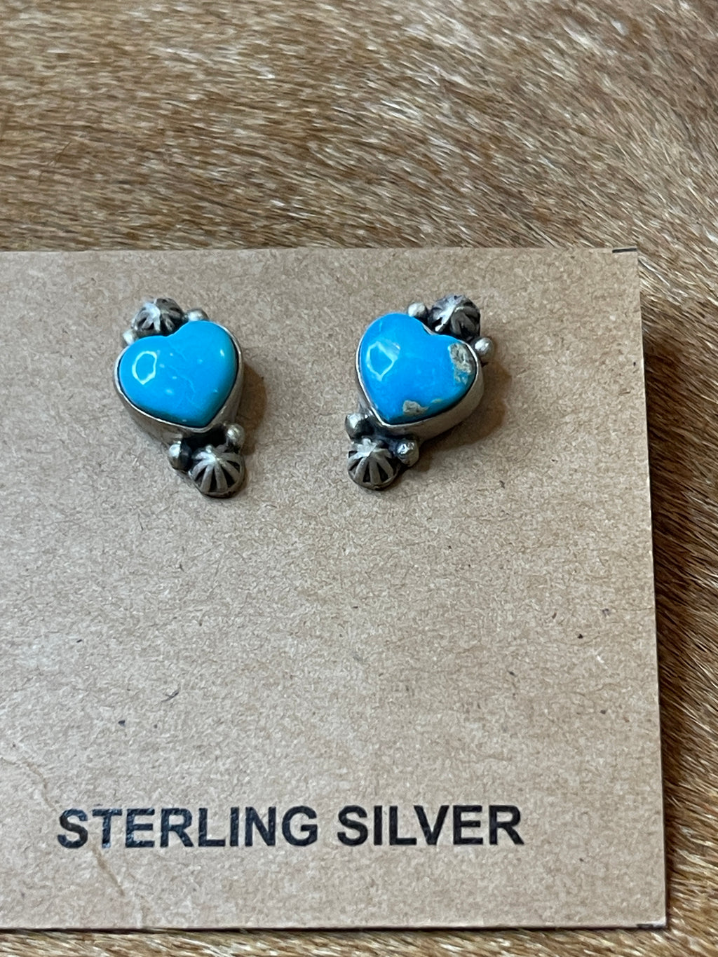 Blue Ridge Sterling Silver Stud Heart Earrings