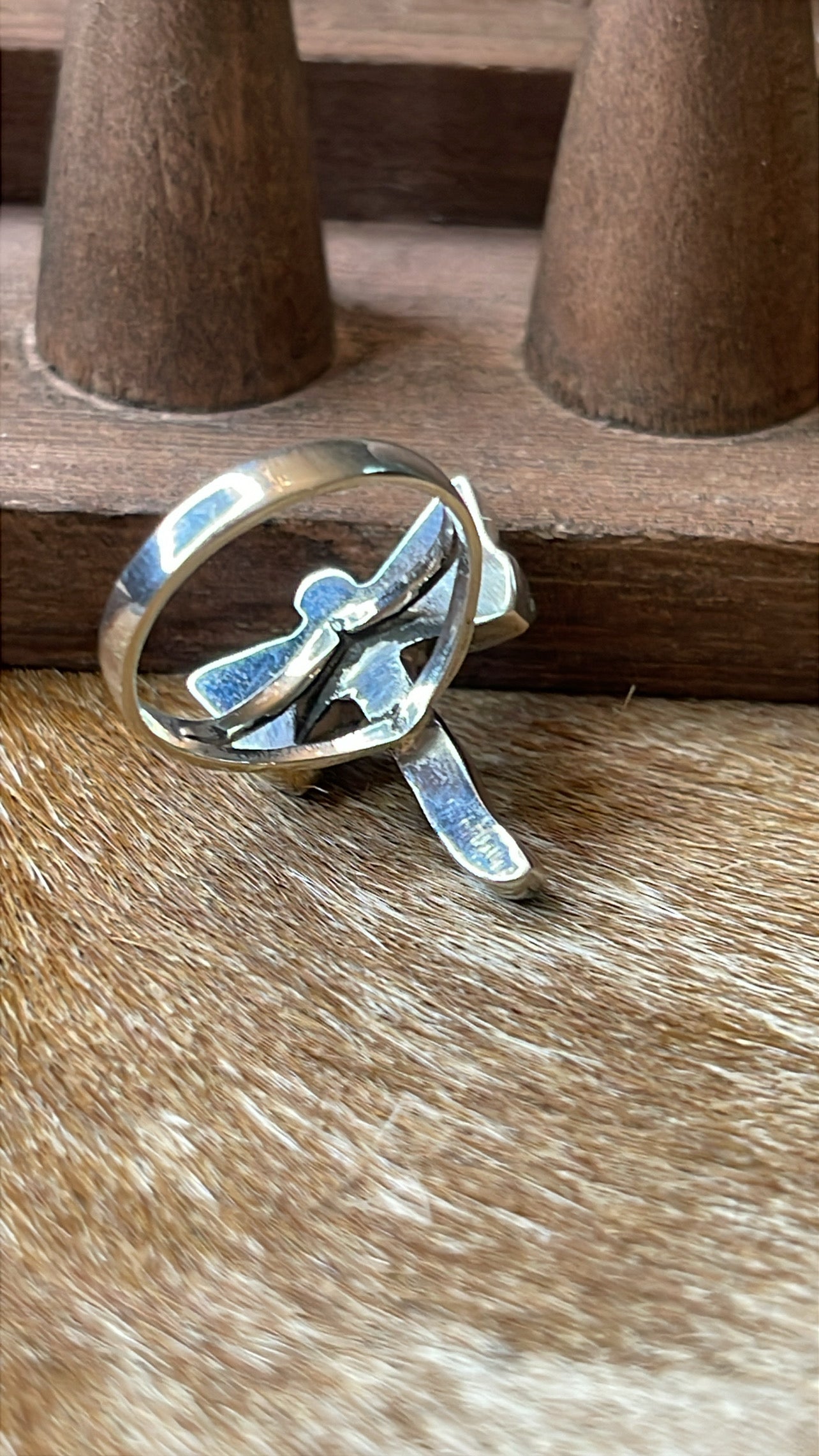 Dragonfly Inlay Ring, Size 7.25