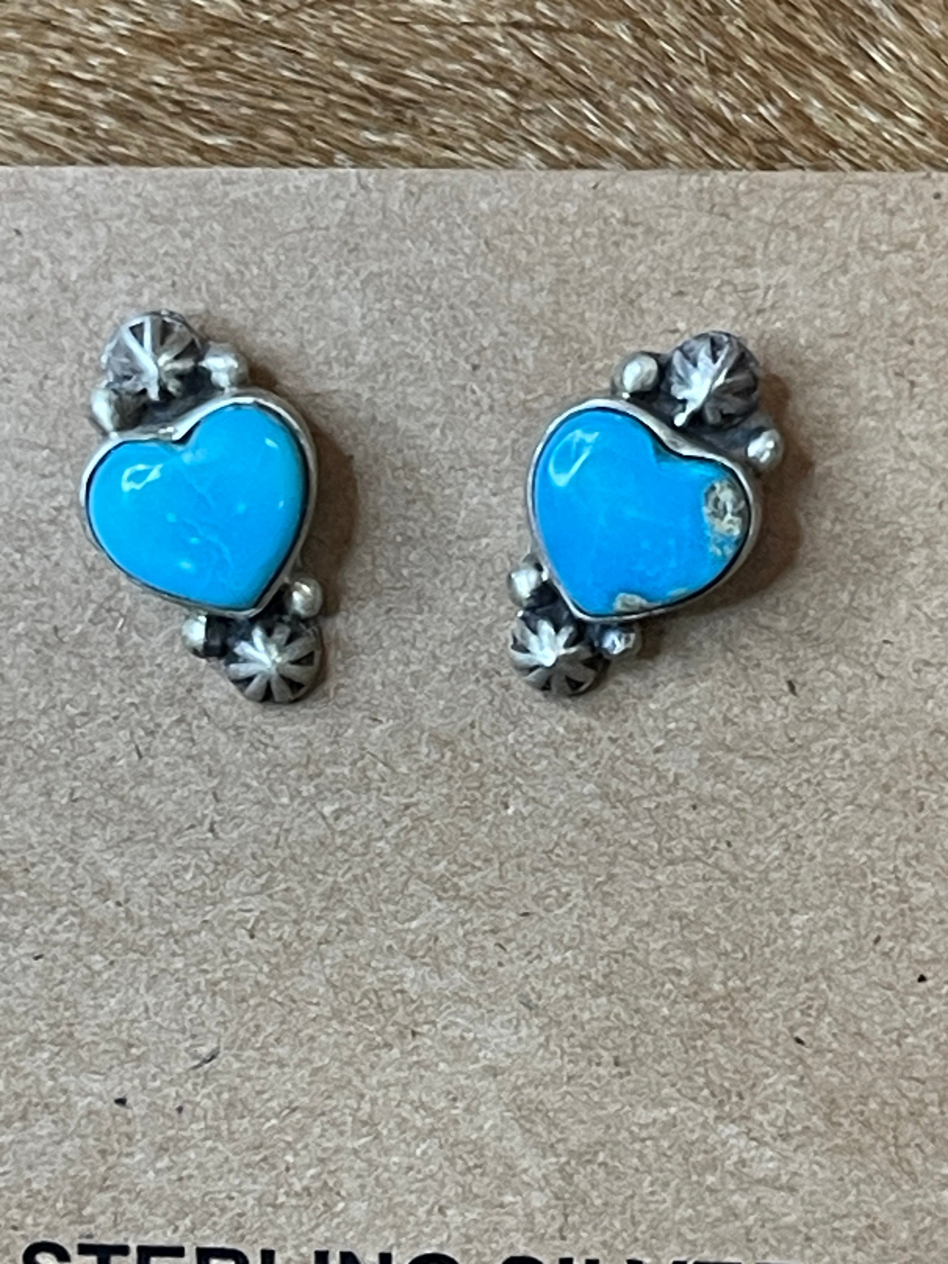 Blue Ridge Stud Heart Earrings