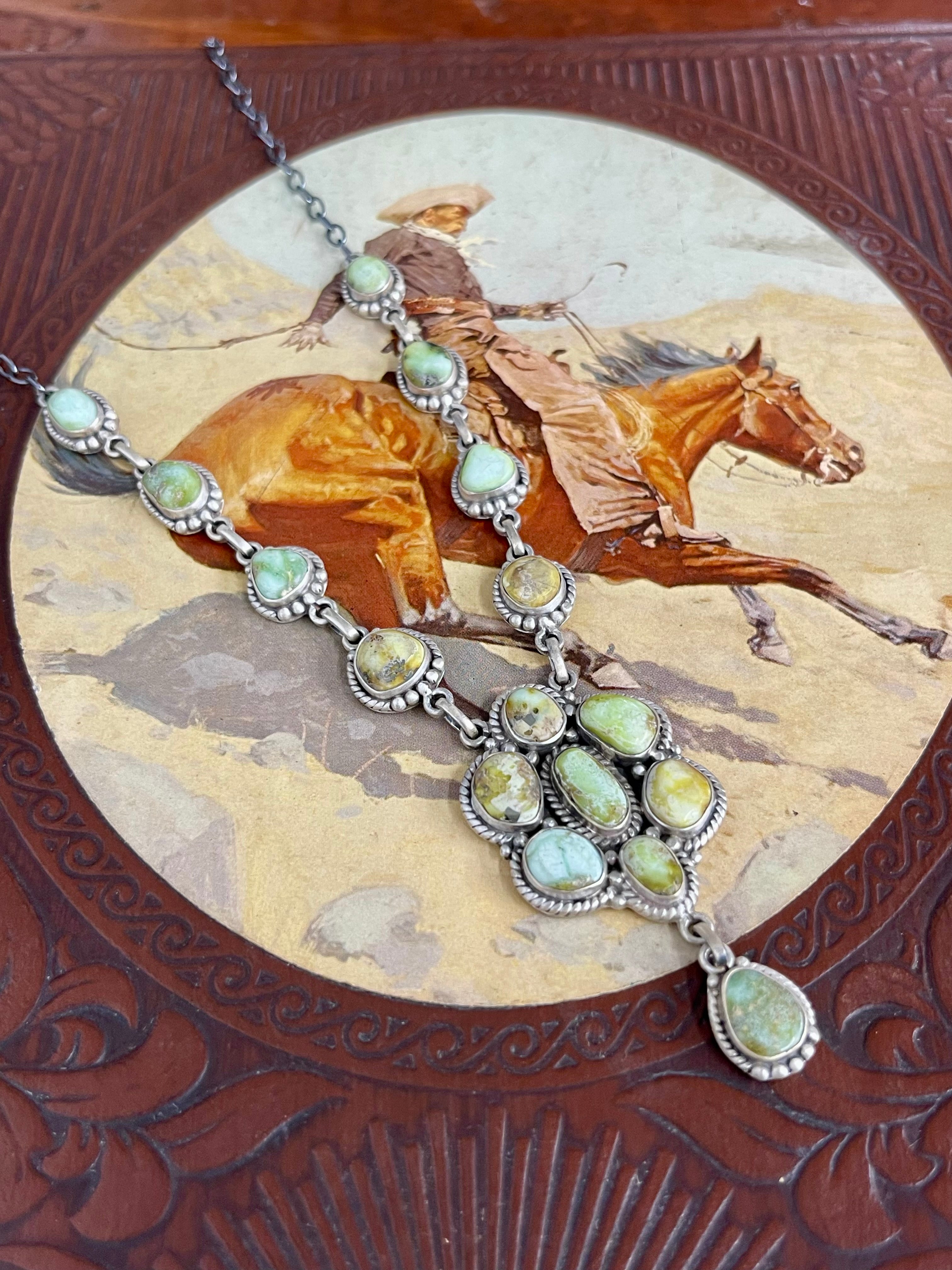 16 Stone Palomino Lariat Necklace