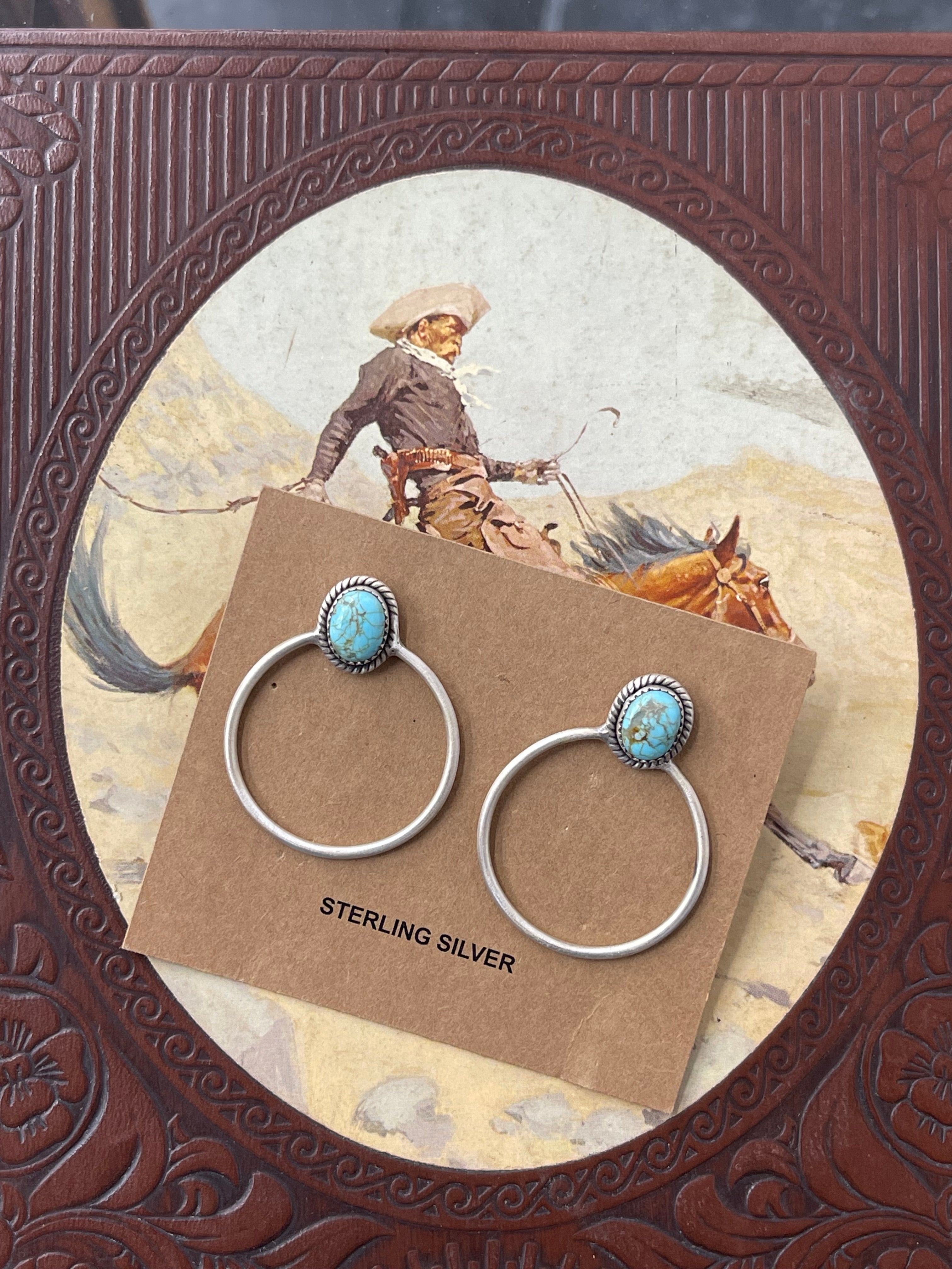 Number 8 Sterling Silver Hoop Earrings