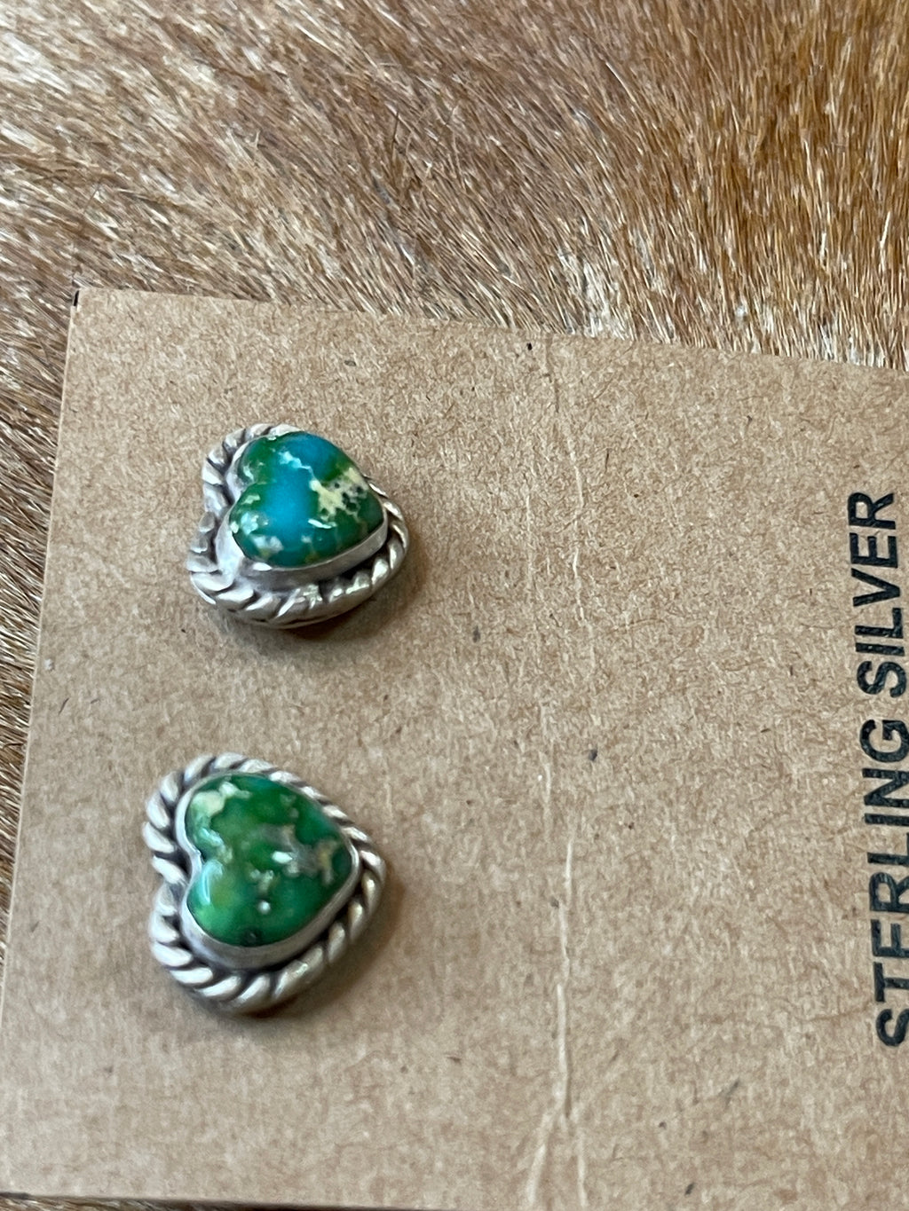 Sonoran Gold Sterling Silver Heart Stud Earrings