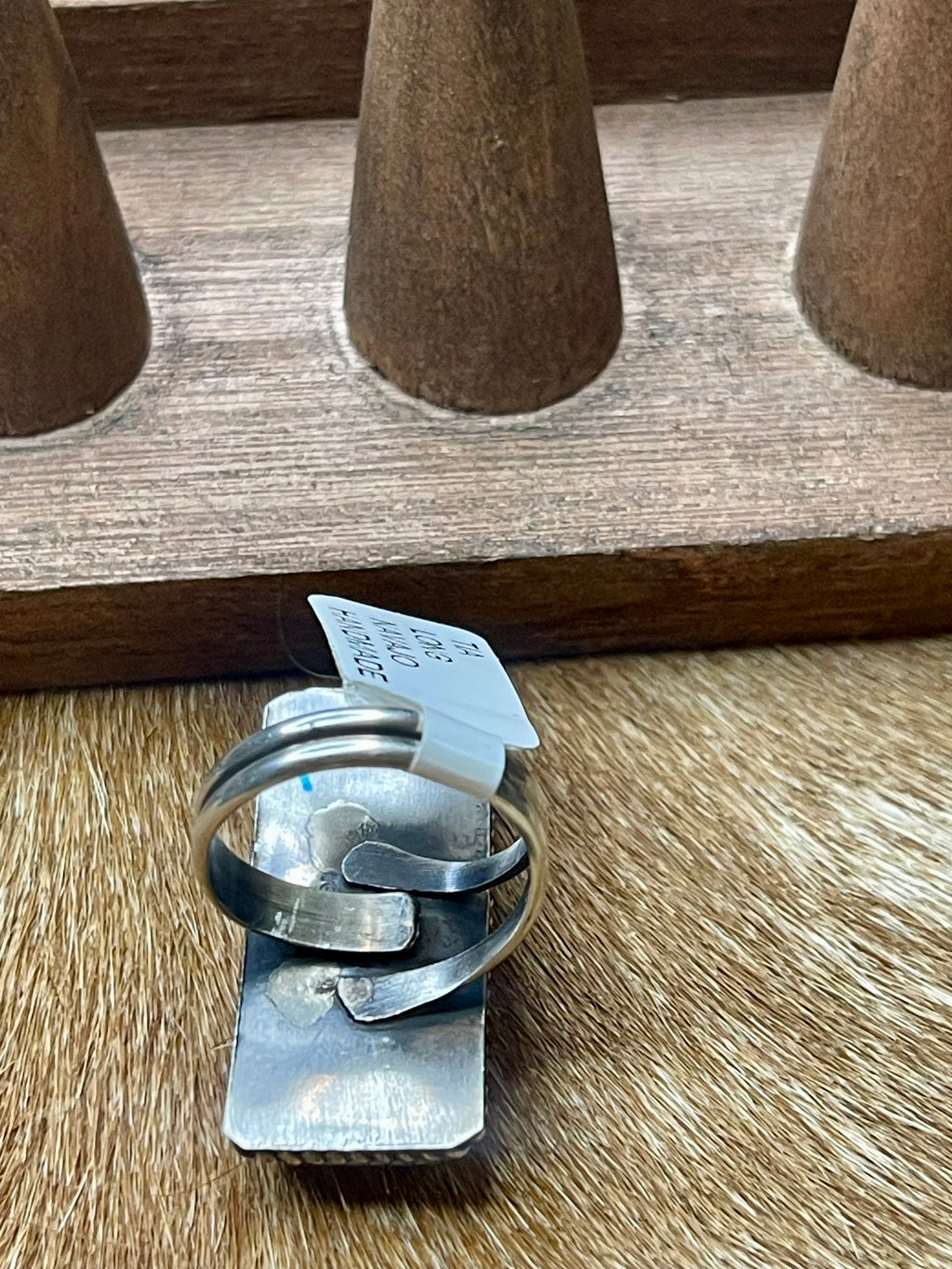 Tia Long Adjustable White Buffalo Ring