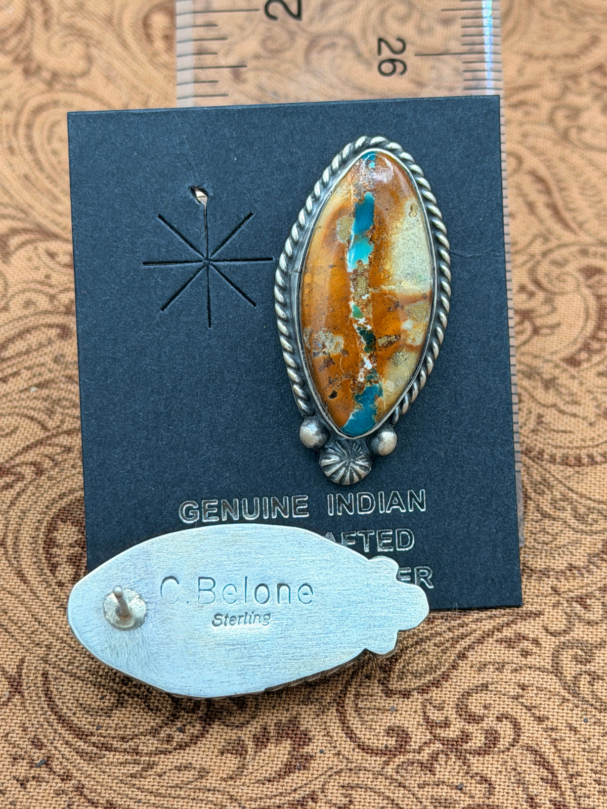 Chasity Belone, Royston Ribbon Stud Earrings, Native Made