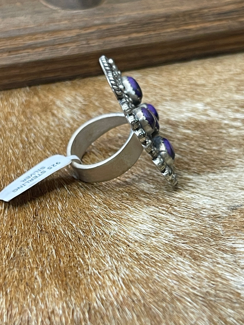 Purple Mojave Adjustable Butterfly Ring