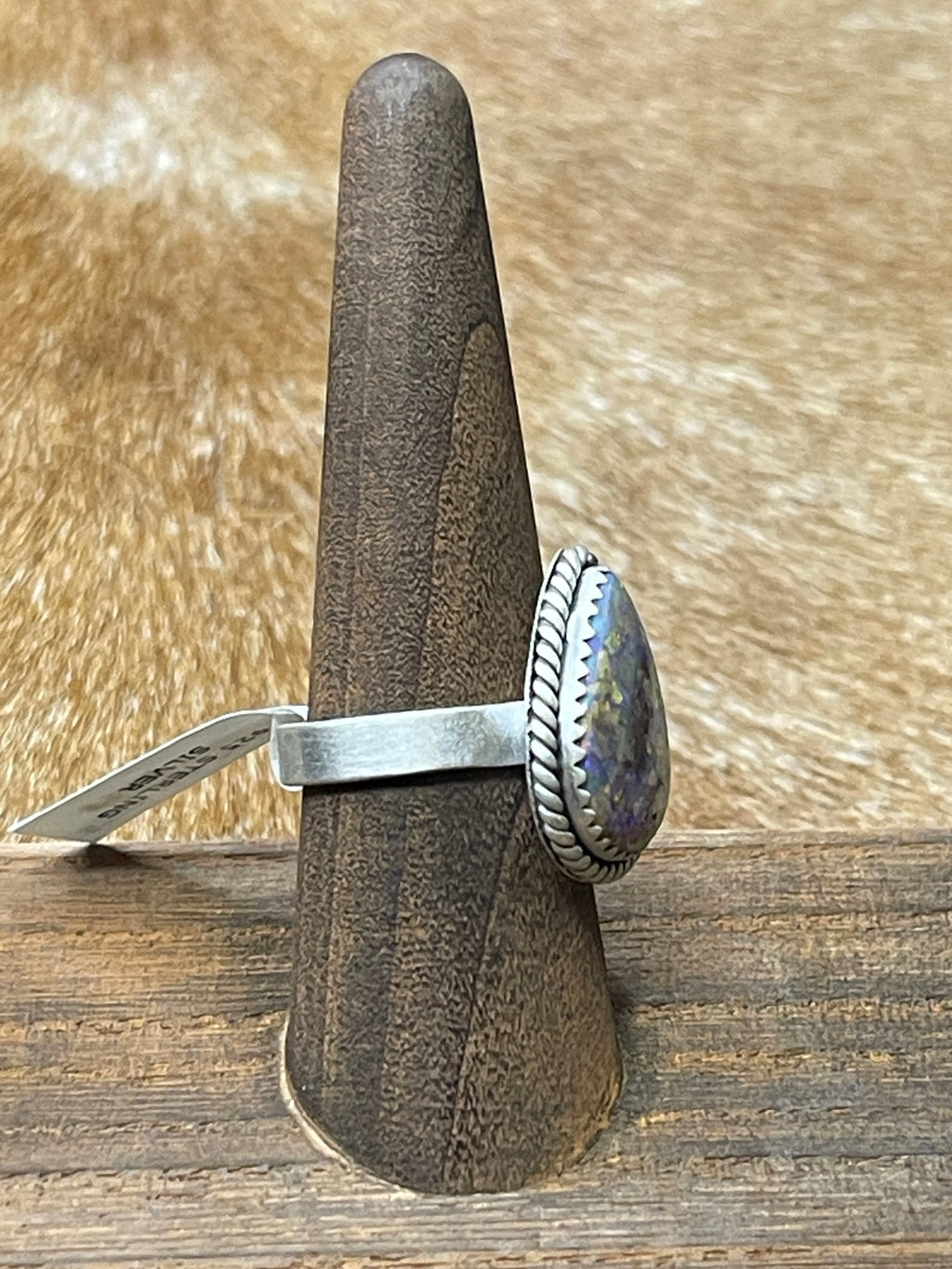 Sterling Opal Adjustable Ring