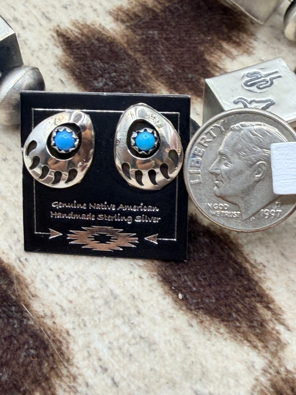 Turquoise Studs Native Made