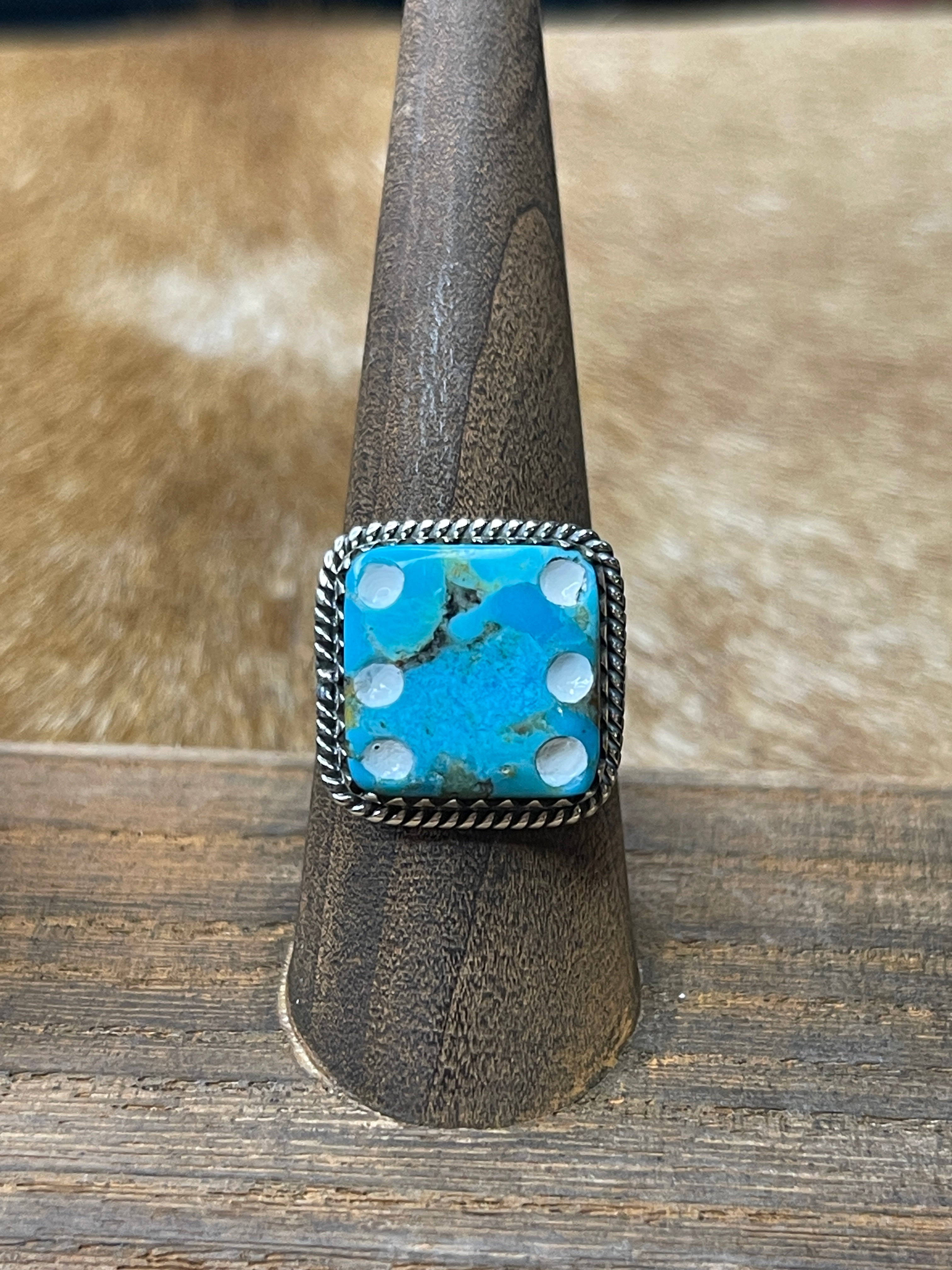 Turquoise Adjustable “Dice” Ring