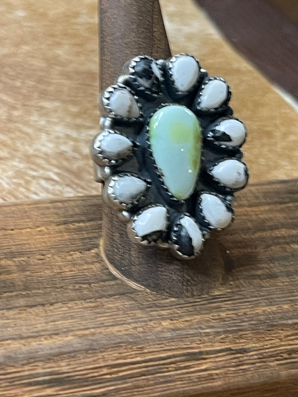 White Buffalo and Palomino Adjustable Ring