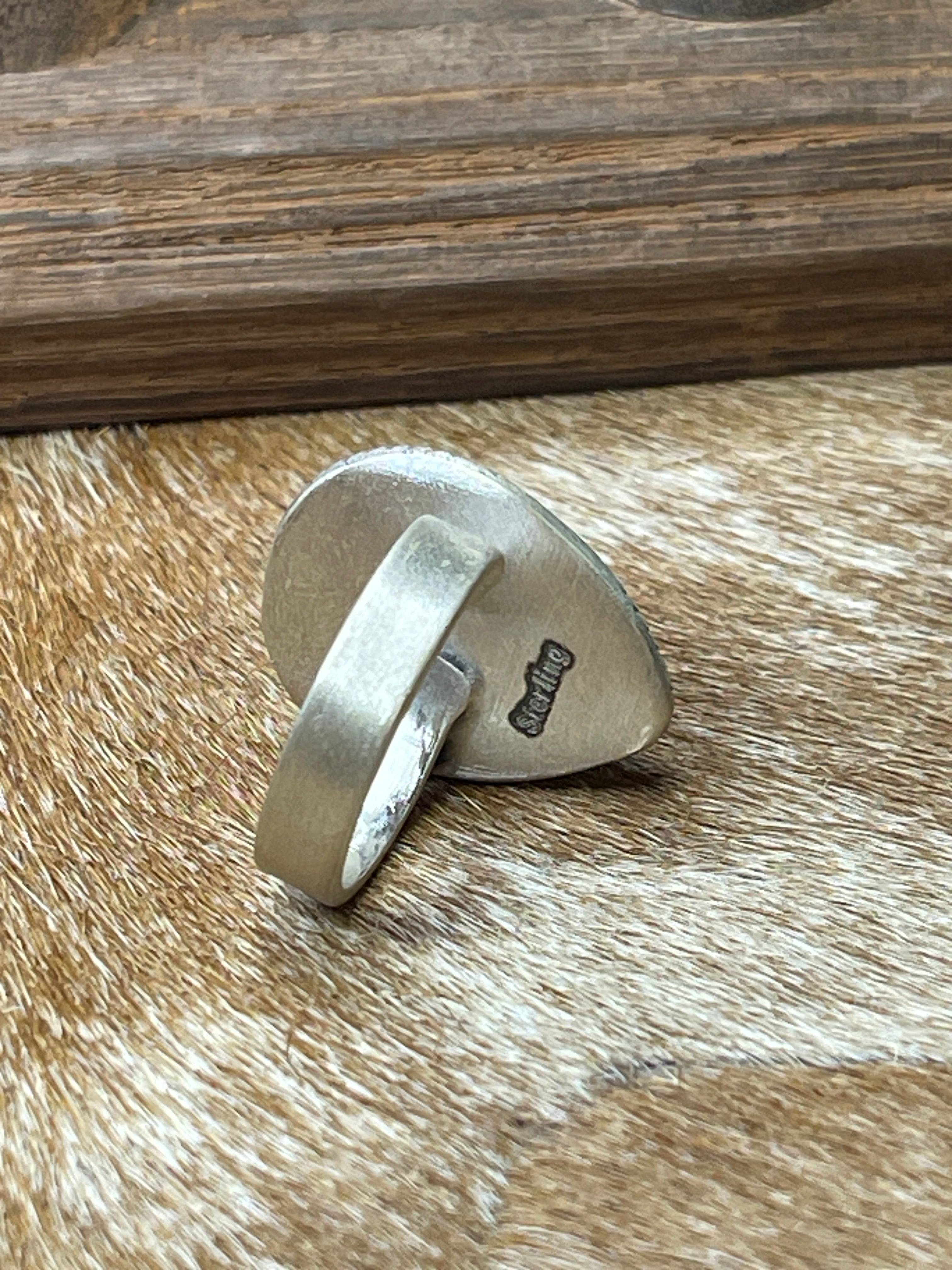 White Buffalo Adjustable Ring