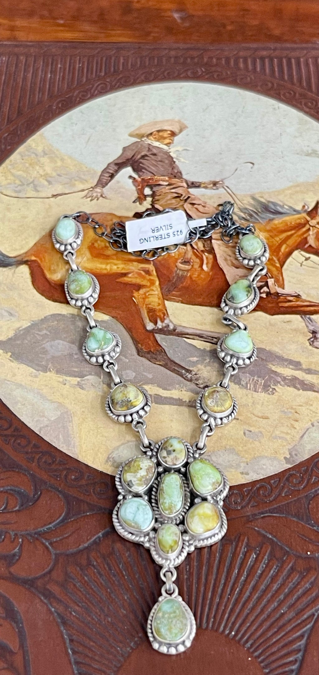 16 Stone Palomino Lariat Necklace