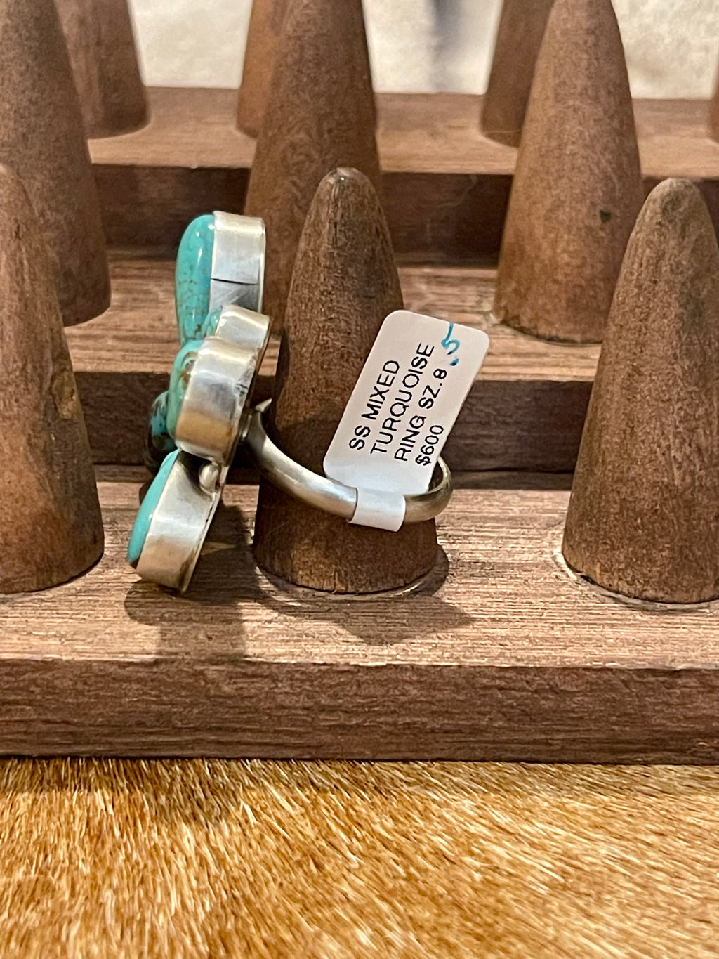 Eli Skeets Butterfly Mixed Turquoise Ring