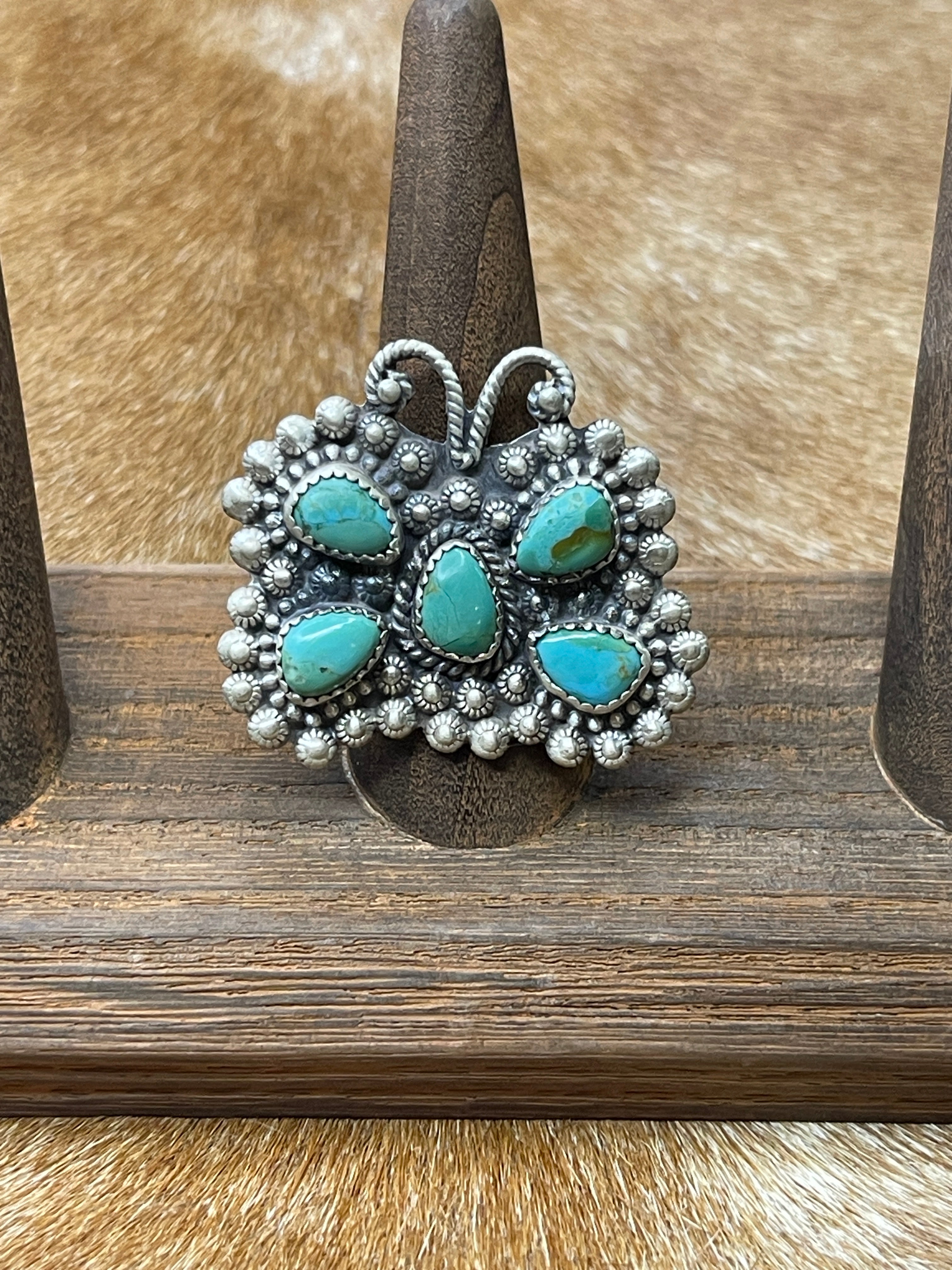 Mohave Turquoise Butterfly Ring