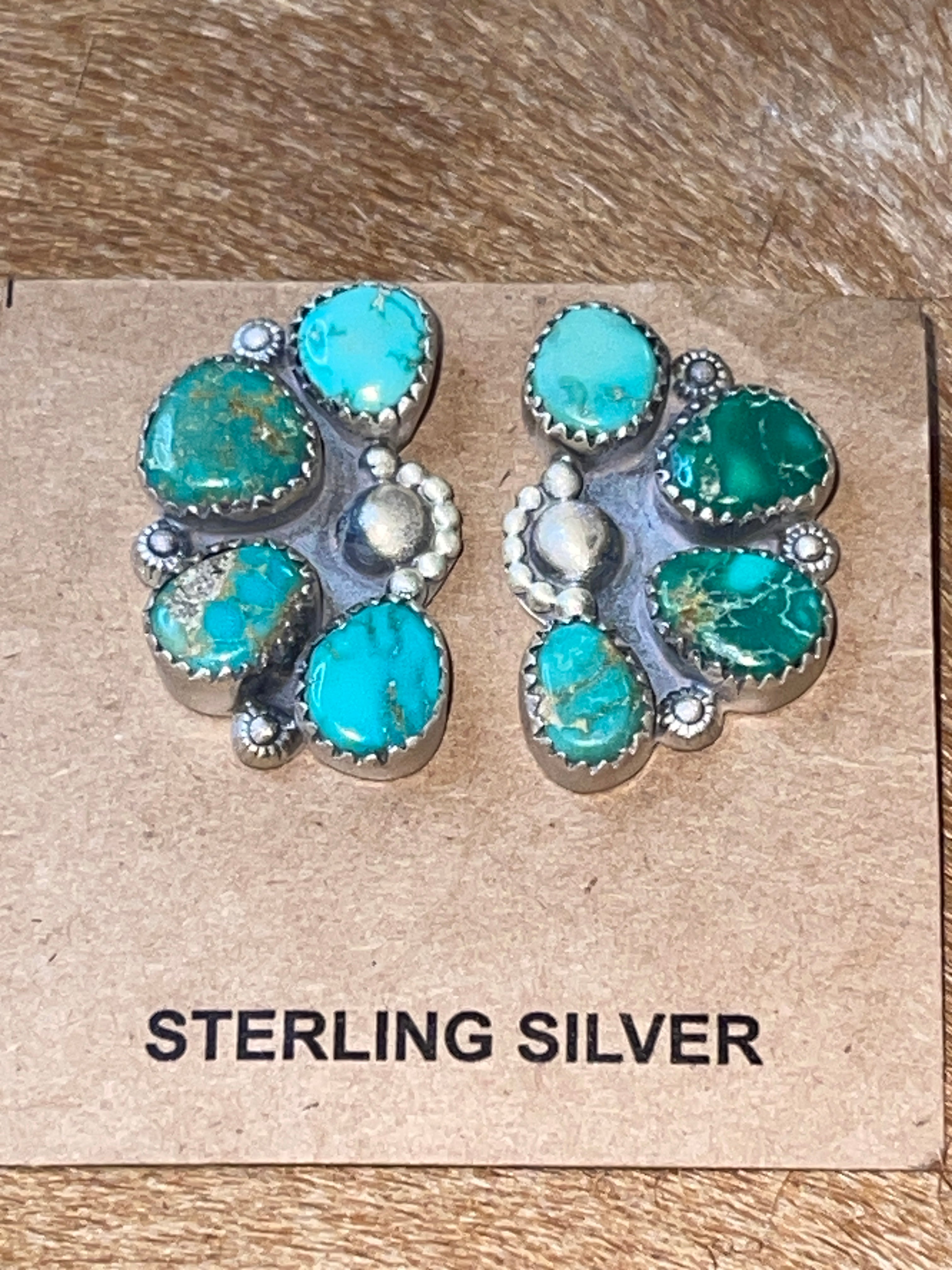 Emerald Valley Cluster Stud Earrings