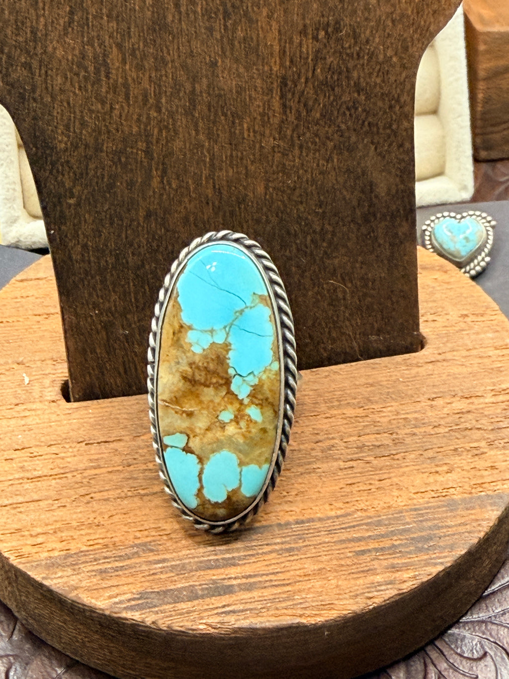 Chasity Belone, Mine 8 Turquoise Sterling Silver Ring, Native Ring