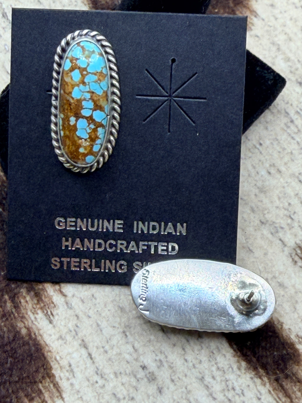 Judith Nixon, Sterling Silver Mine 8 Earrings, Native Made