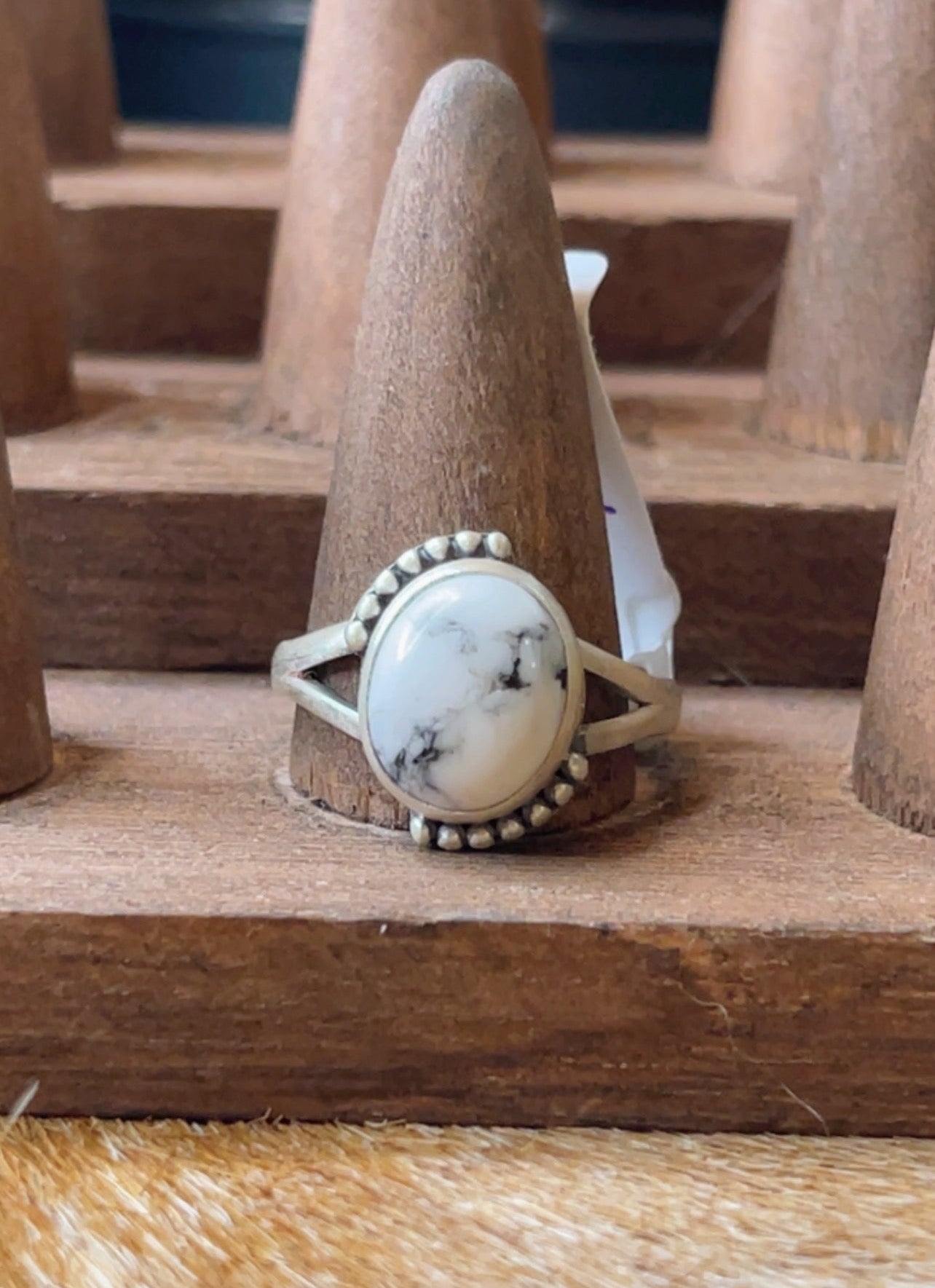 White Buffalo Size 9 Ring