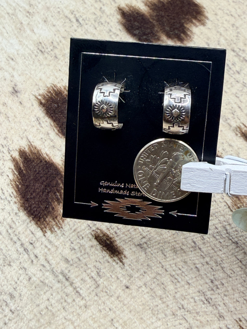 NATIVE MADE Sterling Silver Small Hoop Earrings