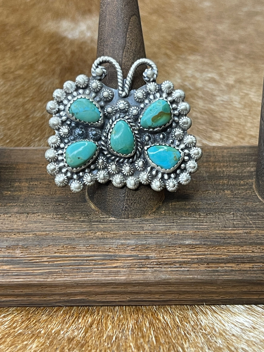 Mohave Turquoise Butterfly Ring
