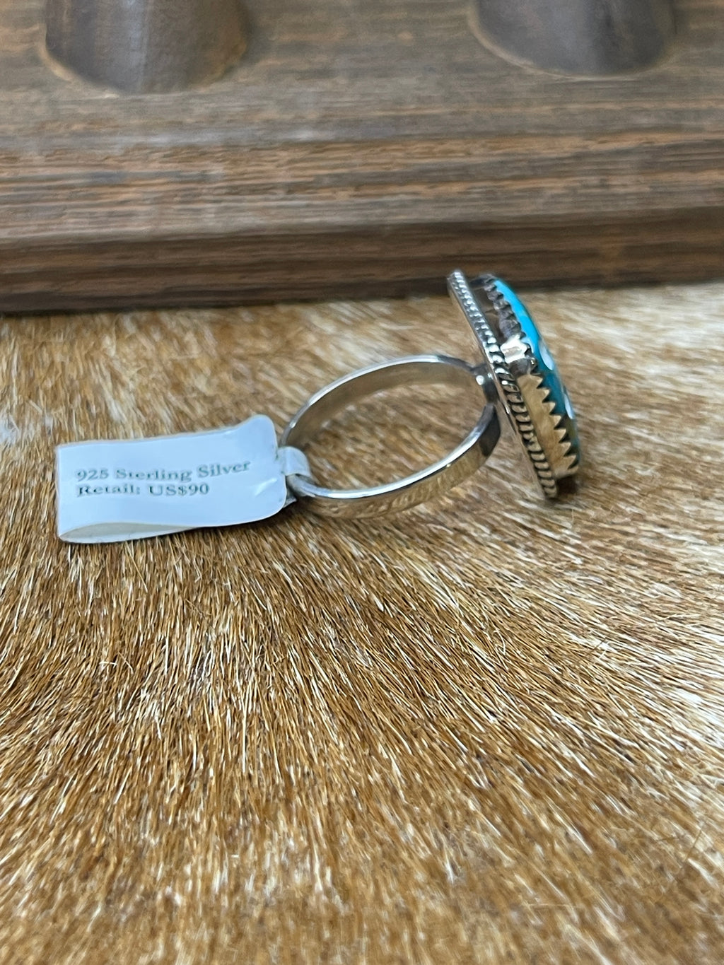 Turquoise Adjustable “Dice” Ring