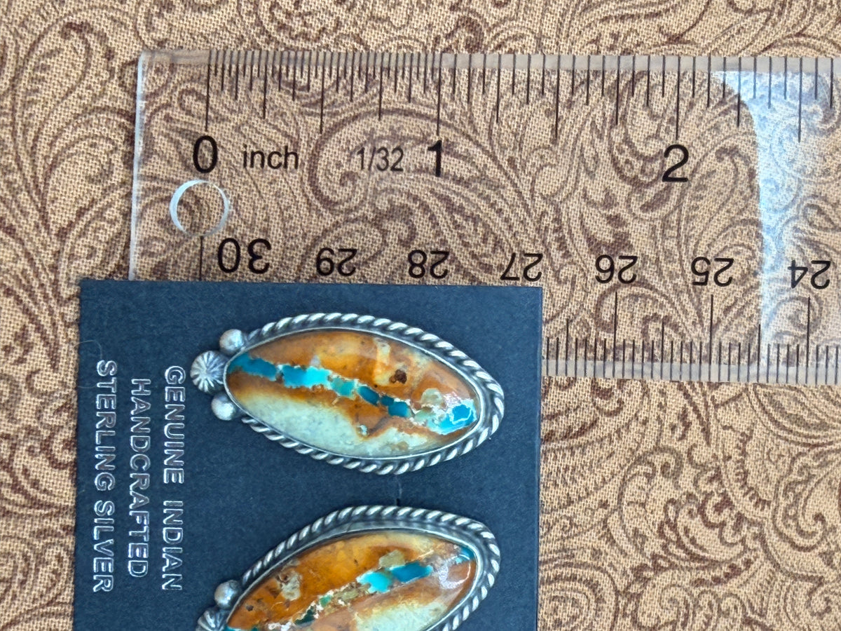 Chasity Belone, Royston Ribbon Stud Earrings, Native Made
