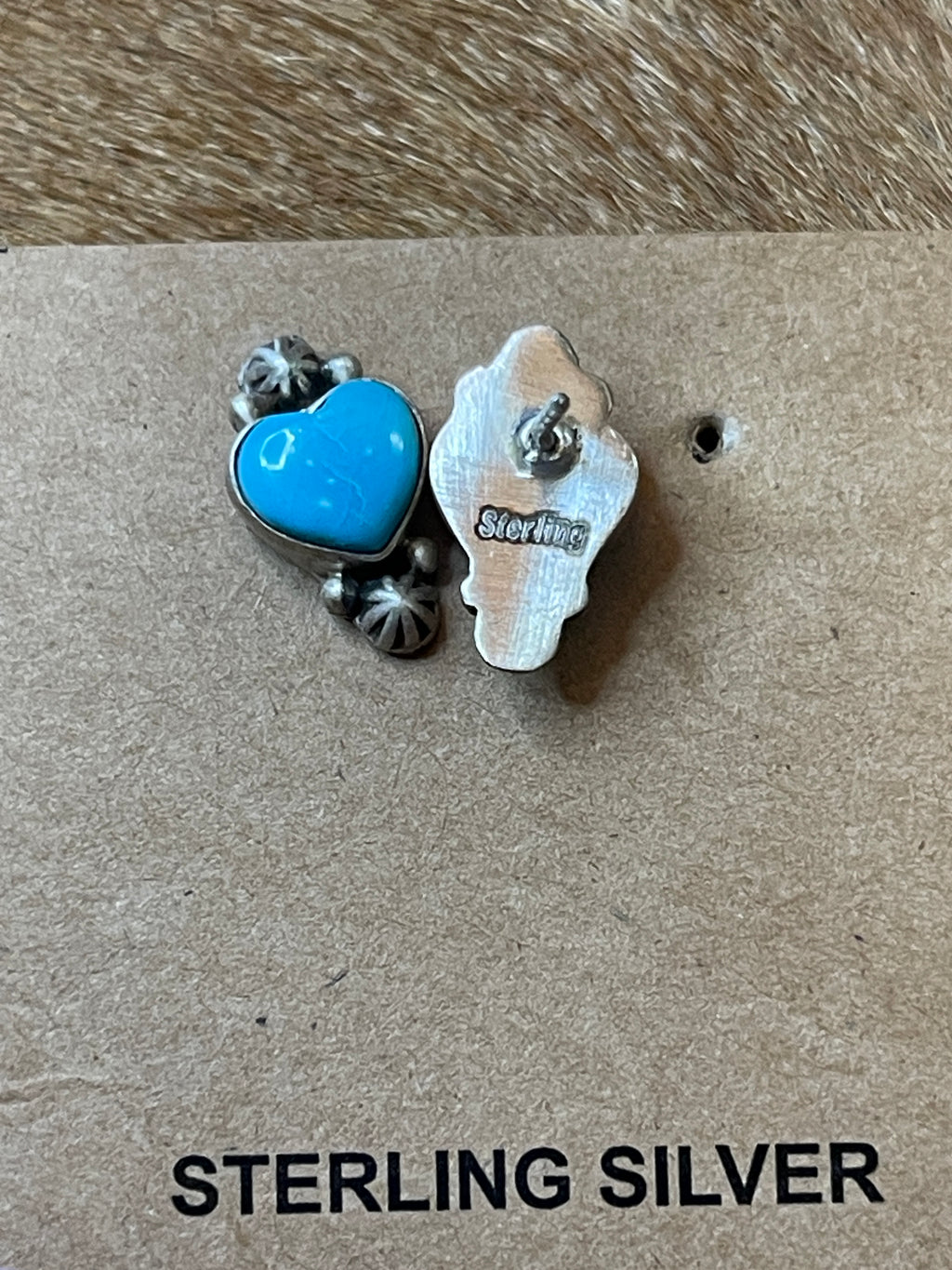 Blue Ridge Sterling Silver Stud Heart Earrings