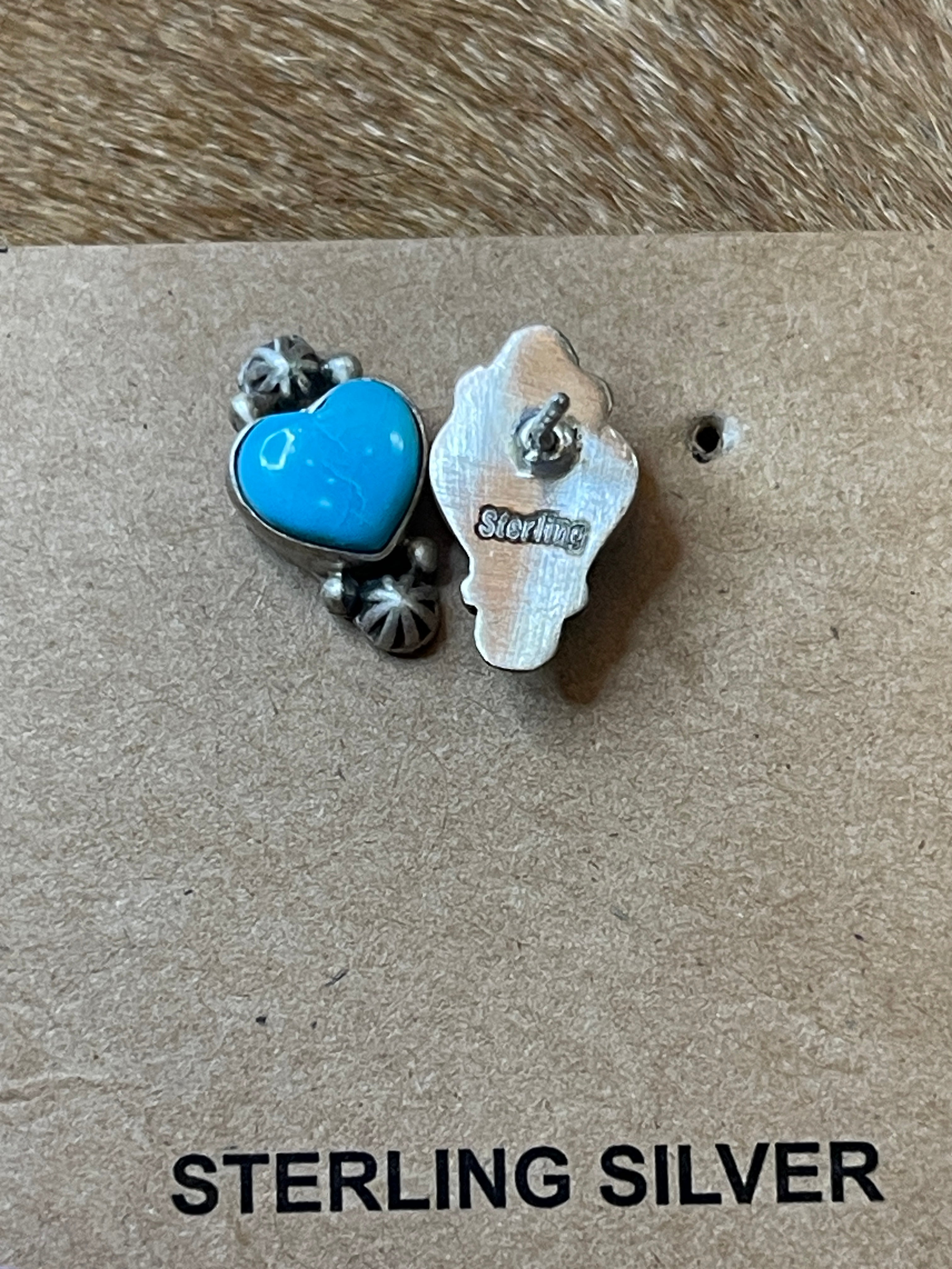 Blue Ridge Stud Heart Earrings