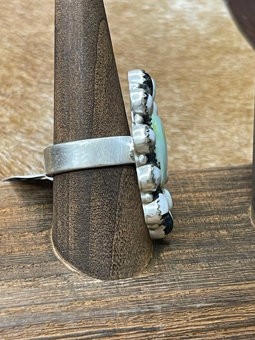 White Buffalo and Palomino Adjustable Ring