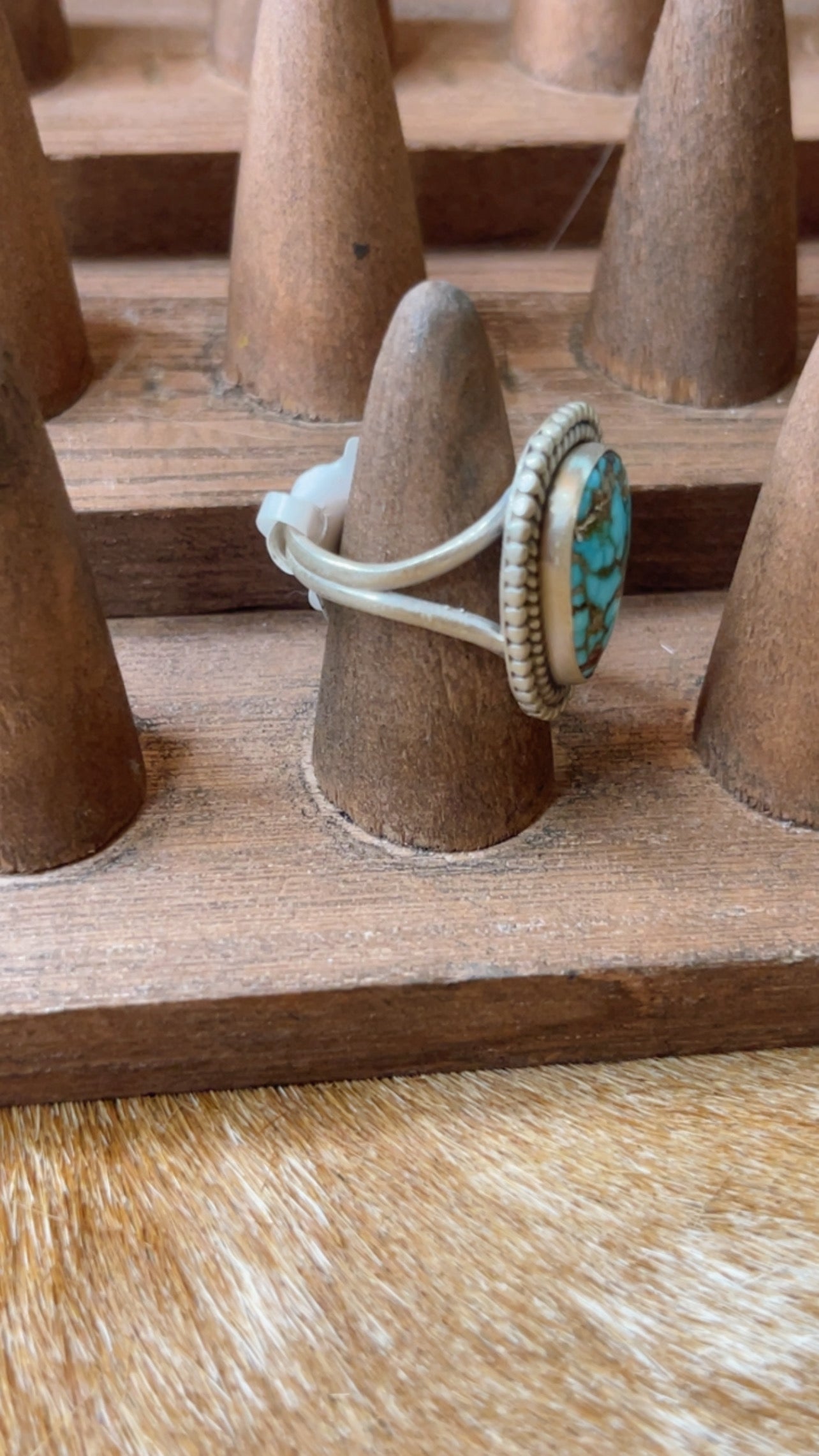 Spider Web Turquoise RingSize 7.5