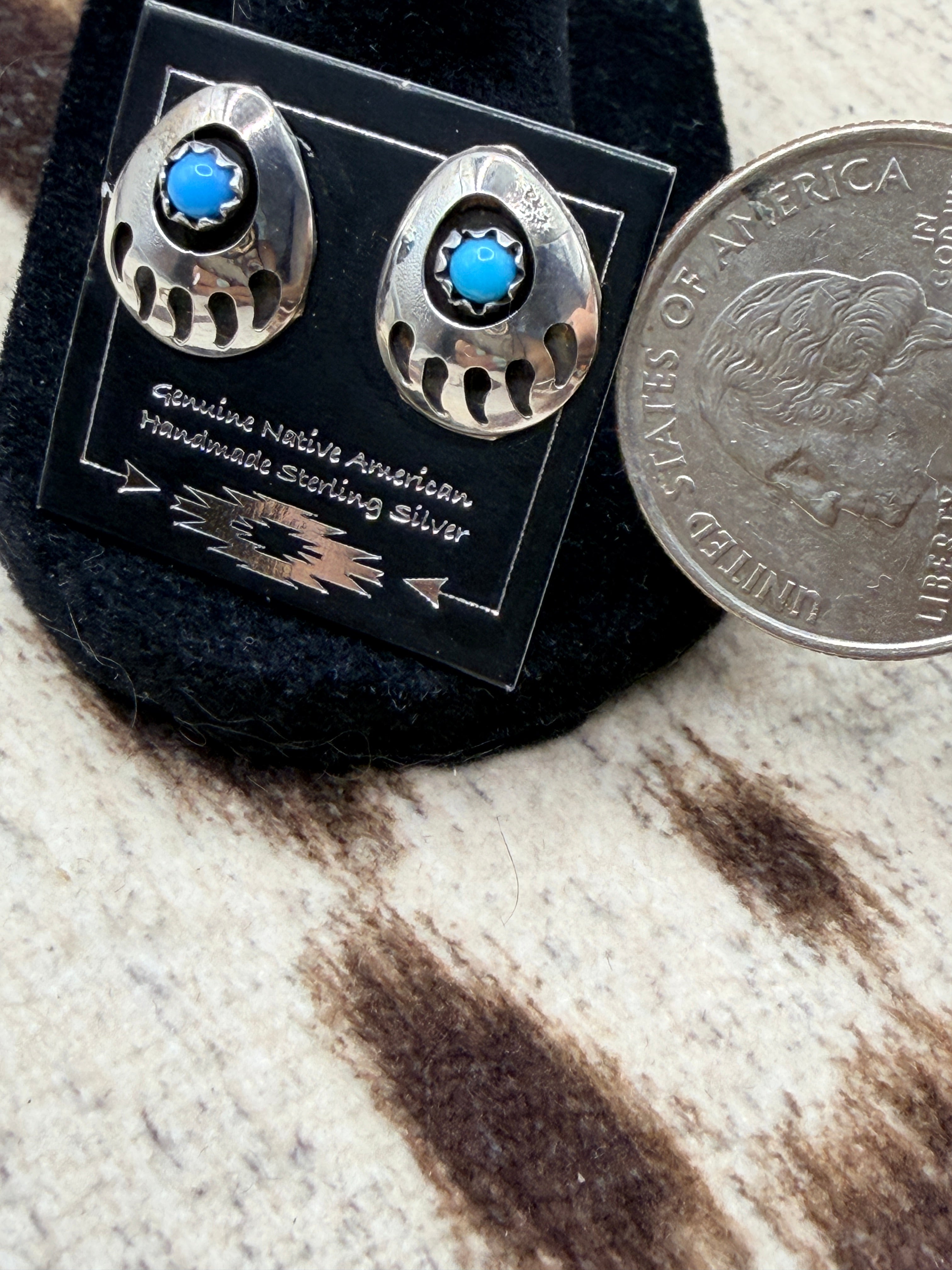 Turquoise Studs Native Made