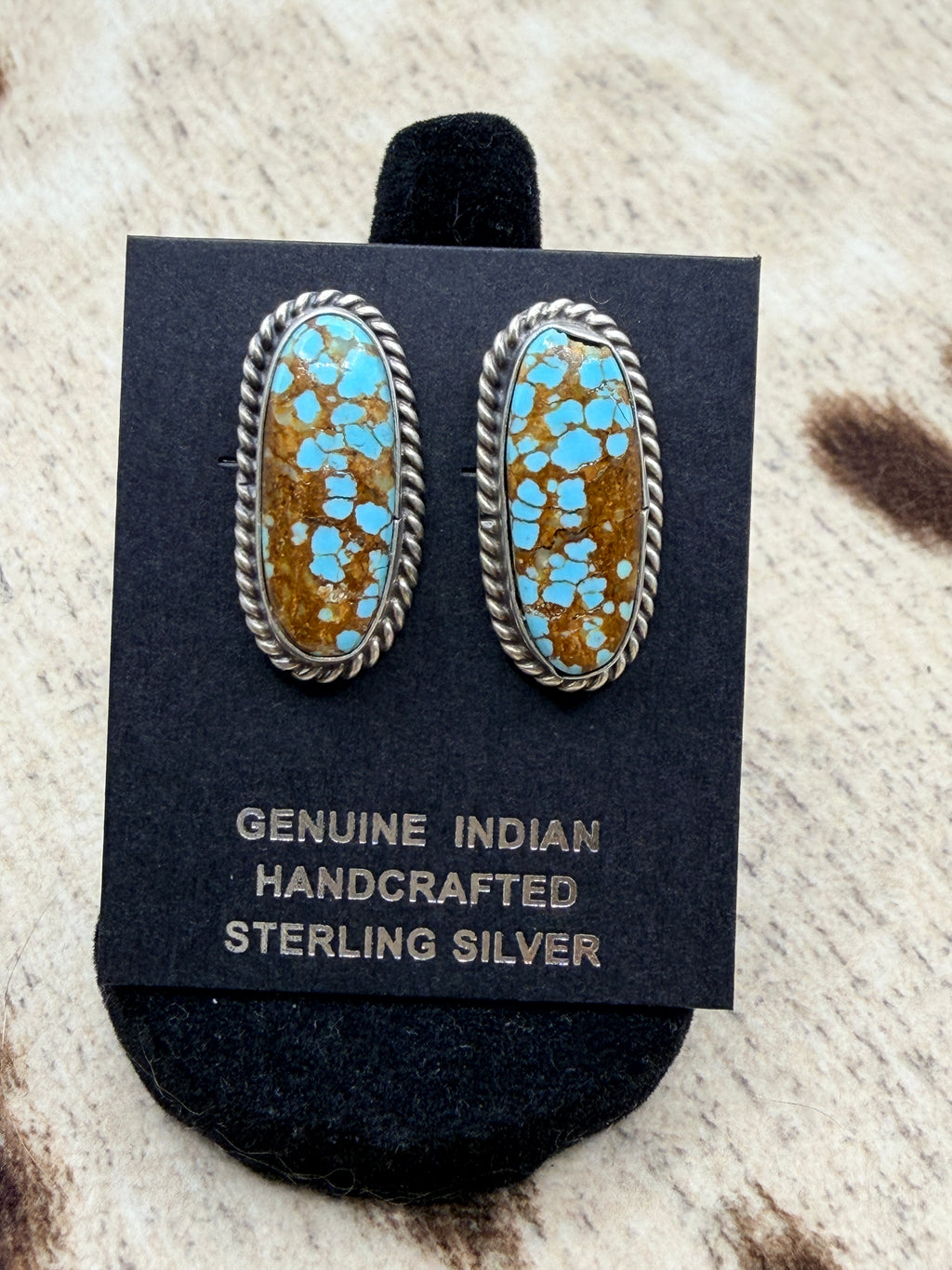Judith Nixon, Sterling Silver Mine 8 Earrings, Native Made