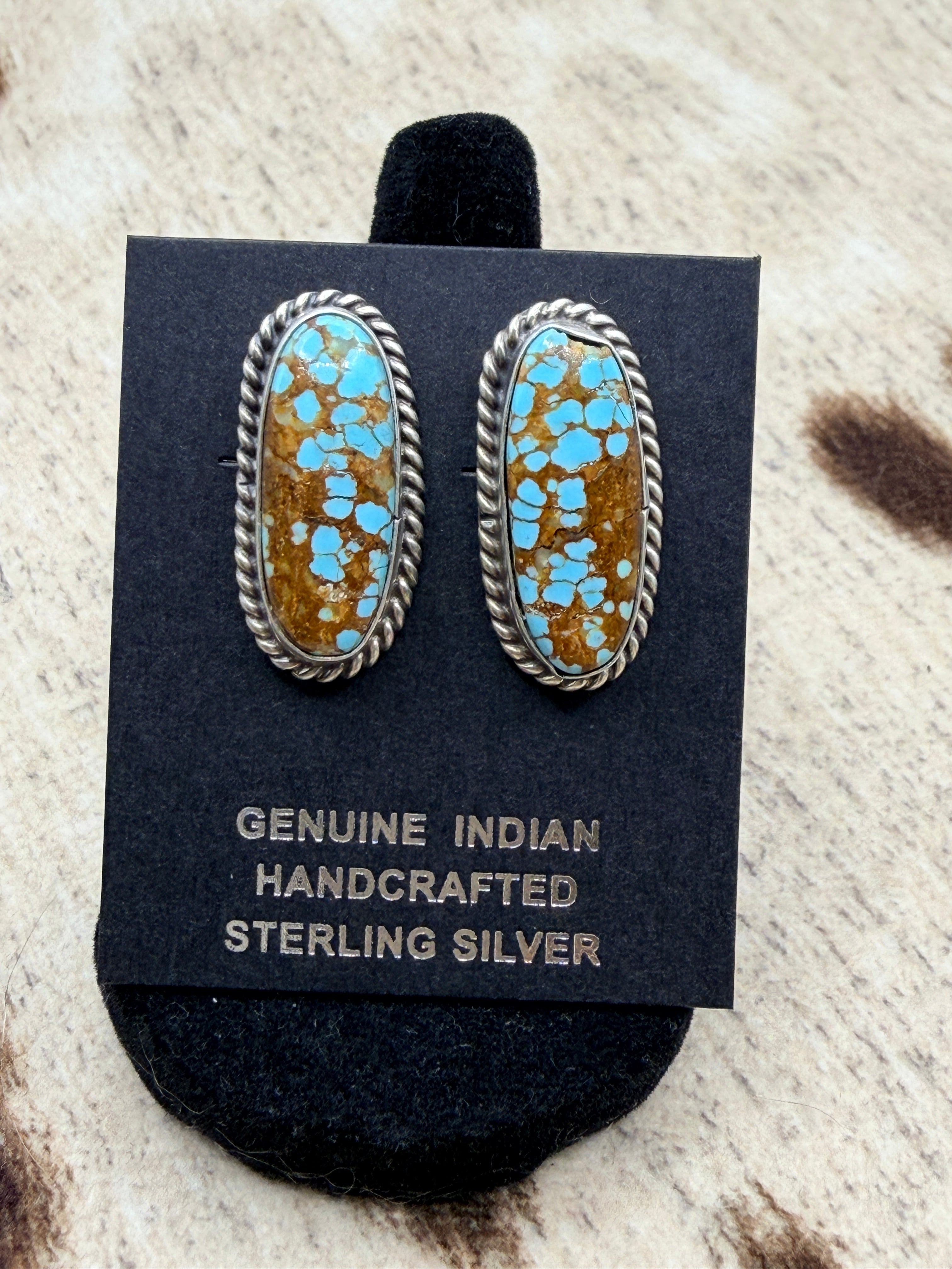 Judith Nixon, Sterling Silver Mine 8 Earrings, Native Made