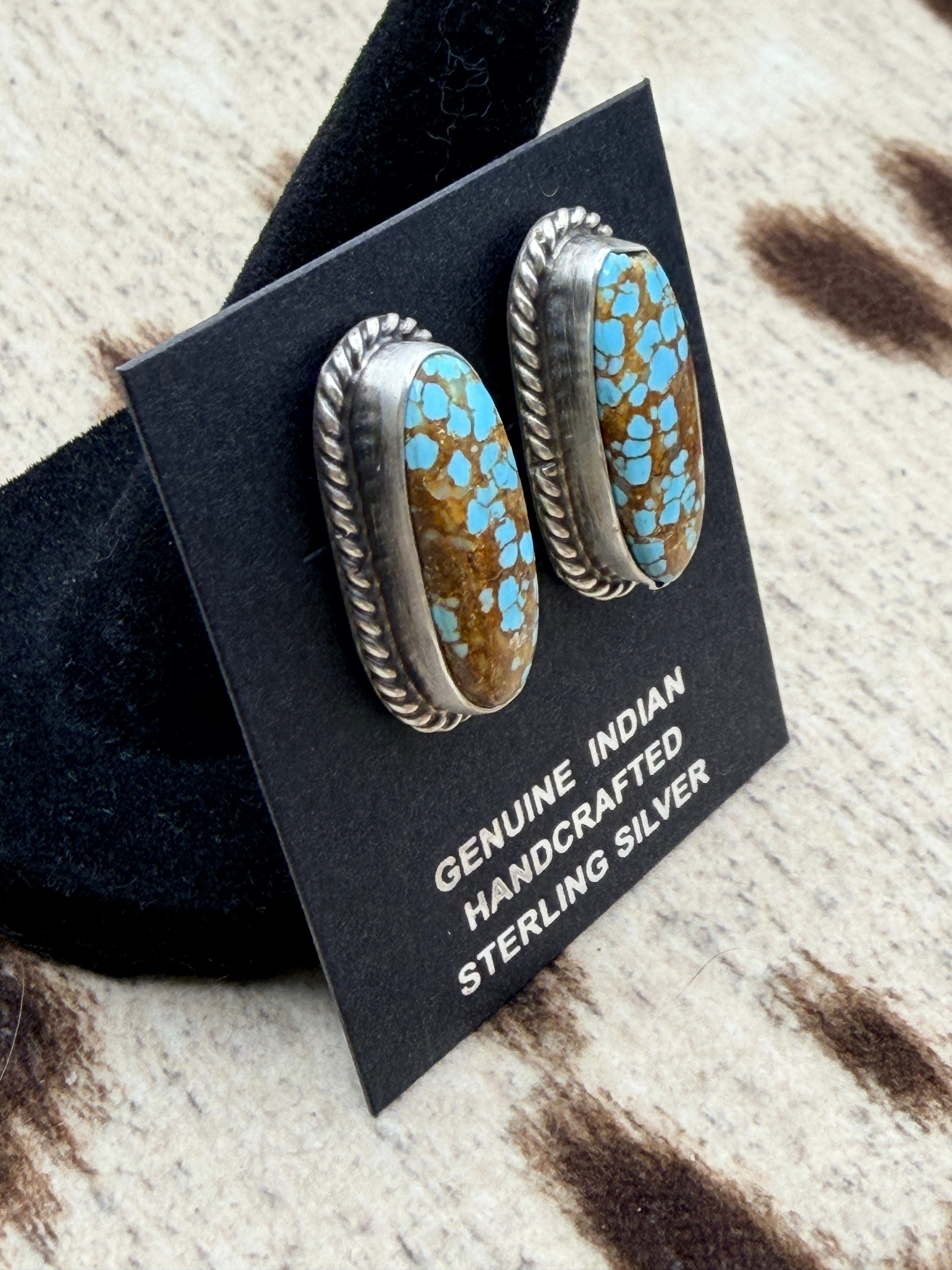 Judith Nixon, Sterling Silver Mine 8 Earrings, Native Made
