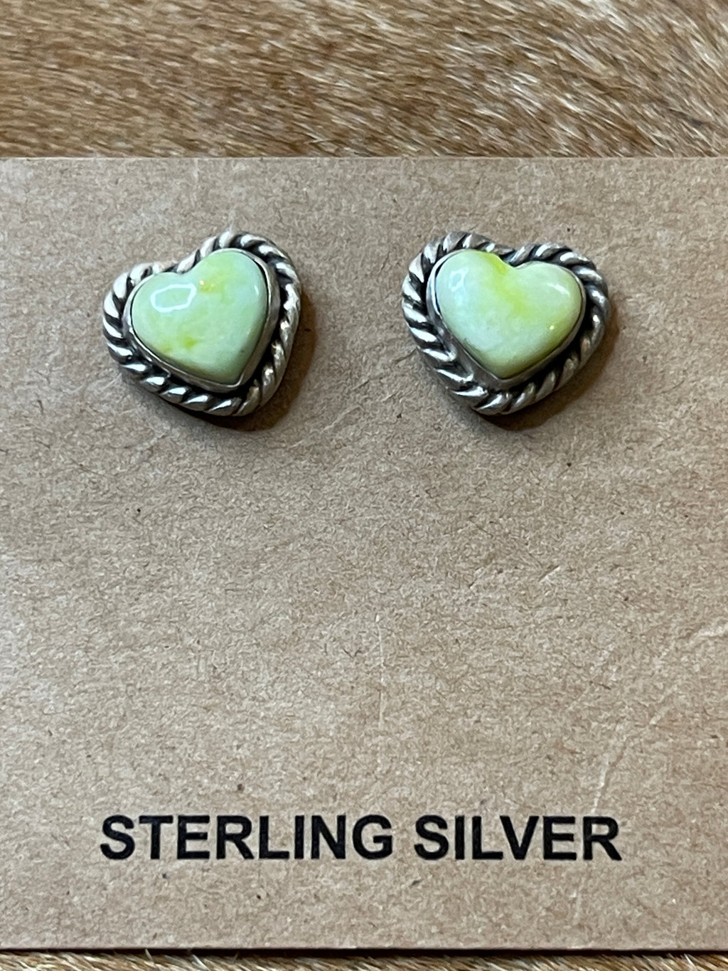 Palomino Heart Stud Sterling Silver Earrings